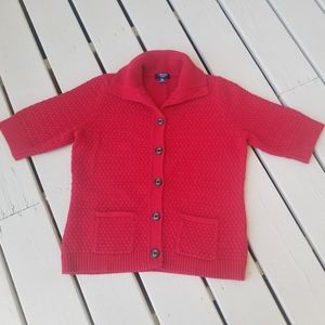 PXL Chaps by Ralph  Lauren Red cardigan sweater